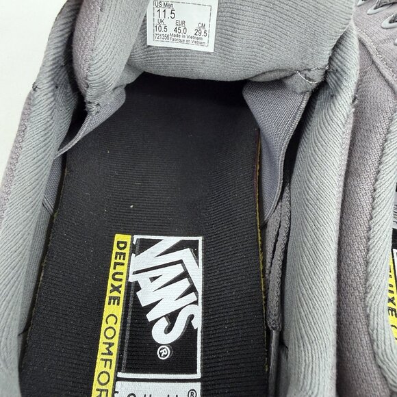 Vans Atwood Deluxe Lace-Up Low Top Sneakers size 11.5 Mene's Pewter Gray/White - Picture 6 of 8